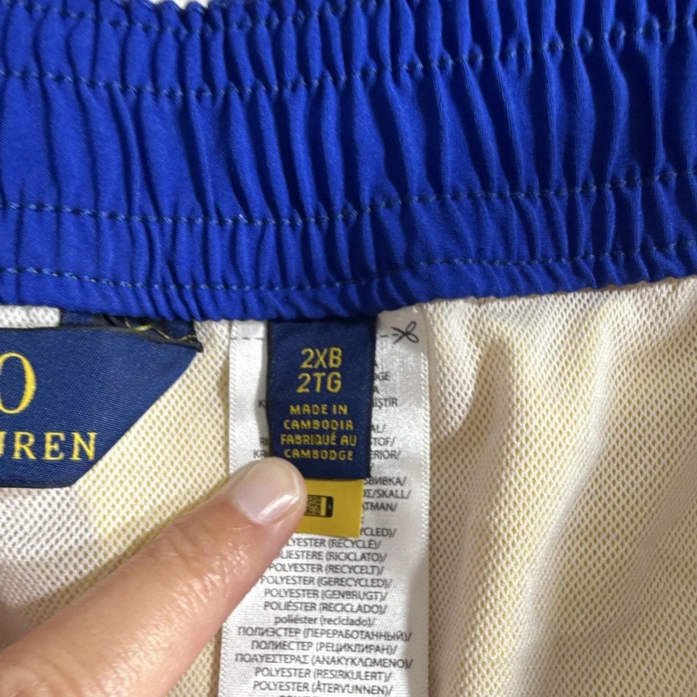 Polo Ralph Lauren Men's Yellow Swim Shorts Big & Tall 2XB Elastic Drawstring
